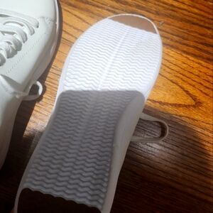 White Sneakers with Textured Sole